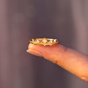 Opal Birthstone Crown Ring