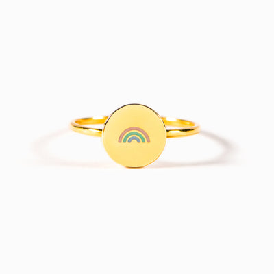 Rainbow Disc Ring