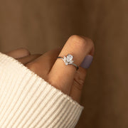 pear shaped trio stone promise ring