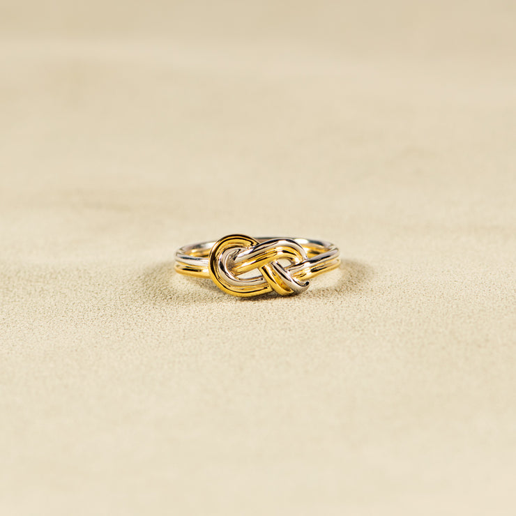 Two-Tone Infinity Knot Ring