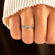 Double Band Knot Ring