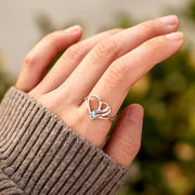 Name&Birthstone Heart Ring