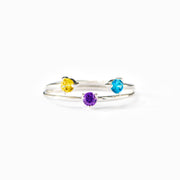 2-5 Birthstones Wrapped Ring