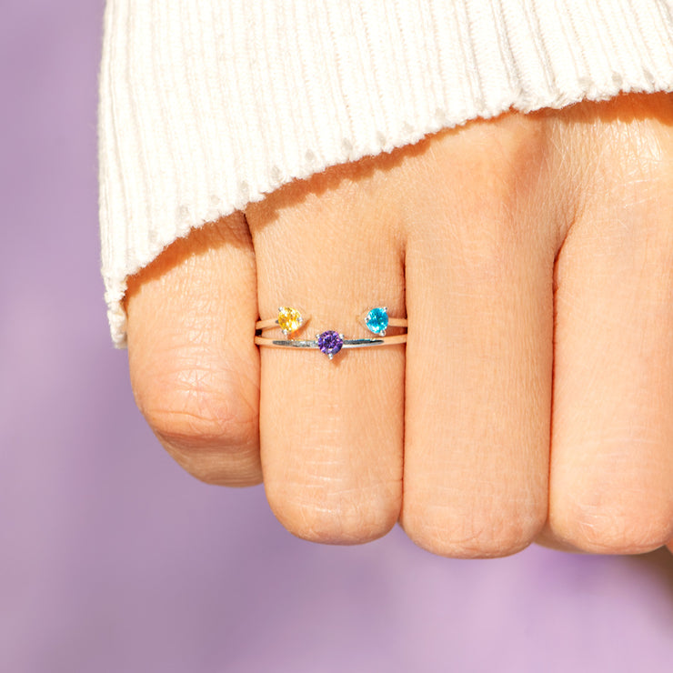 2-5 Birthstones Wrapped Ring
