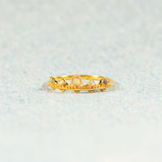 Opal Birthstone Crown Ring