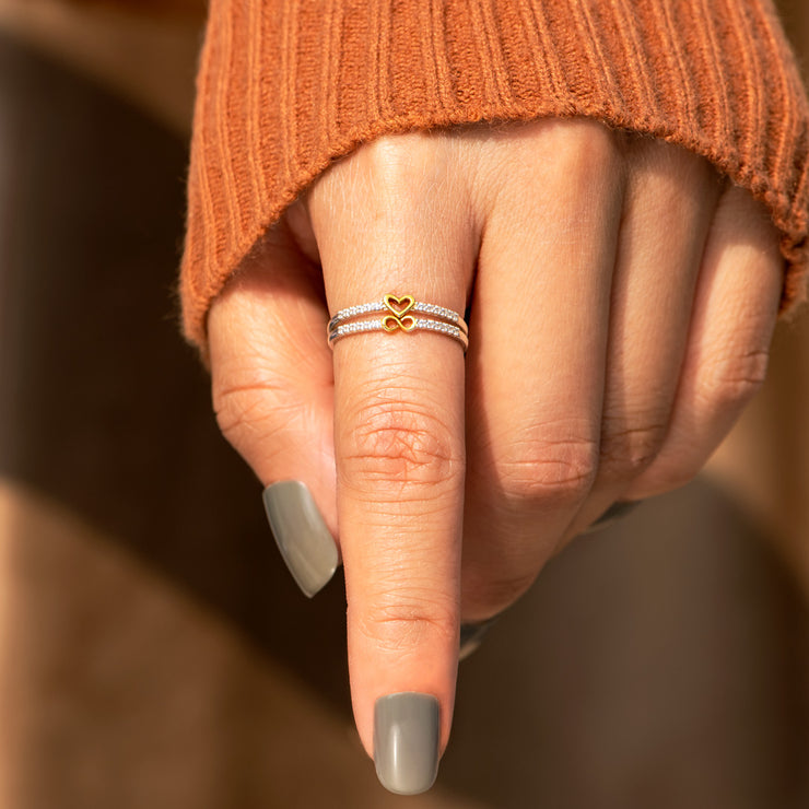 Infinity Heart Ring Set