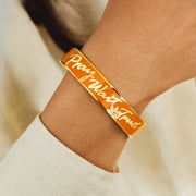 Pray Wait Trust Letters Bangle