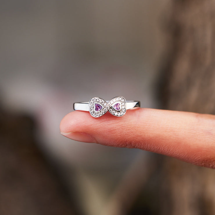 Heart Shape Infinity Ring
