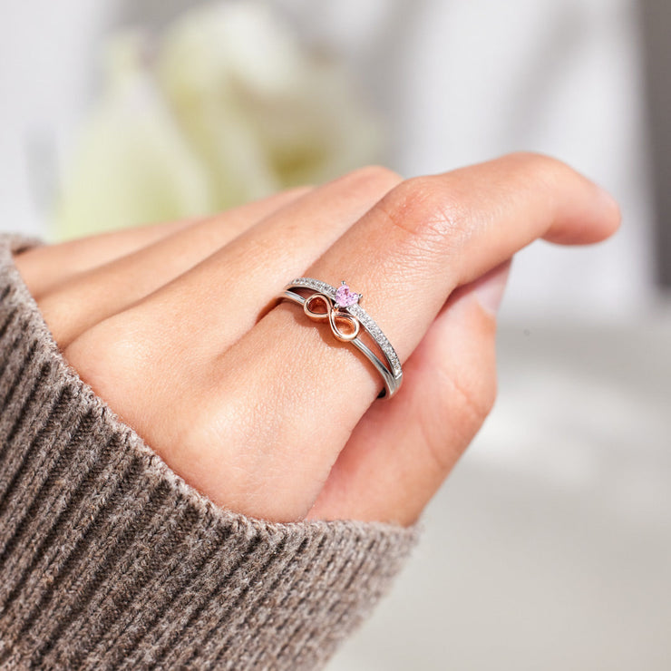 Always Need You Heart Infinity Sign Ring
