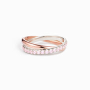 So Glad Our Paths Crossed Criss Cross Pavé Ring