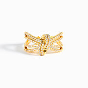 Gold Pavé Knot Ring