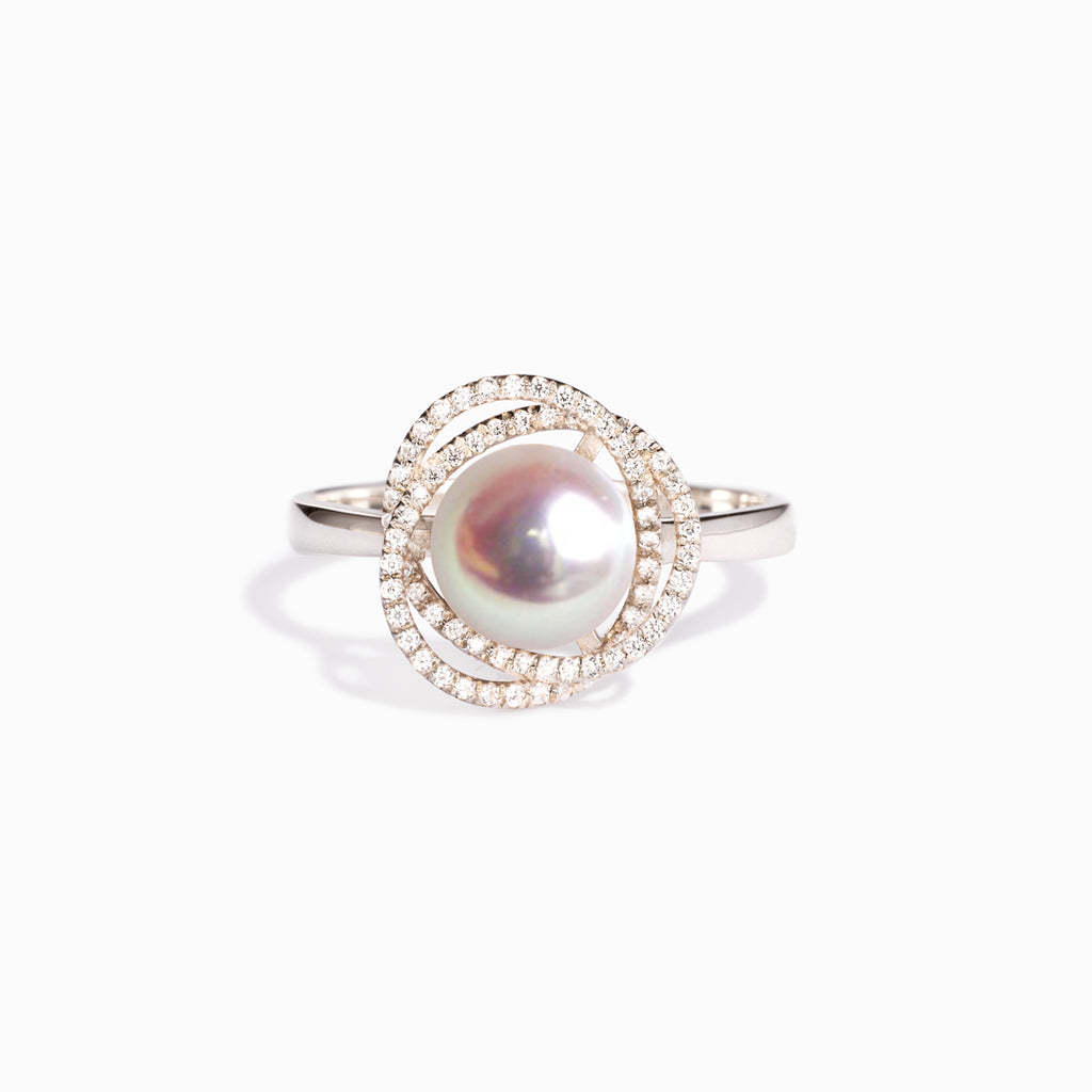 Infinity pearl clearance ring