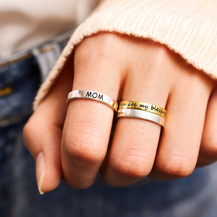 Handwritten Engraving Ring Band