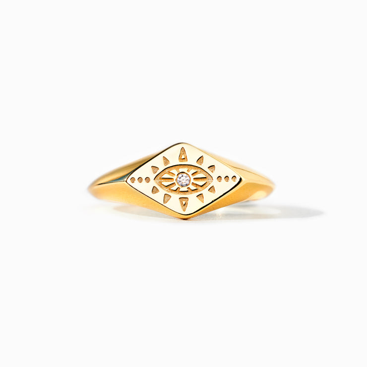 Golden Evil Eye Ring
