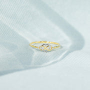 Mother And Daughter Infinity Heart Ring