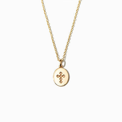Cross Disc Necklace