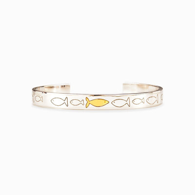Swimming Against The Current Fish Bangle