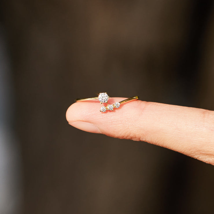 Multi-Stone Open Ring