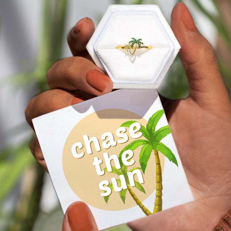 Palm Tree Ring - Chase The Sun