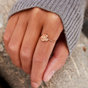 Rose Gold Rose Ring