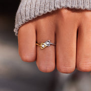 Two Hearts One Love Duo Heart Ring