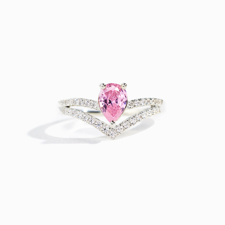 Pear Cut Chevron Ring