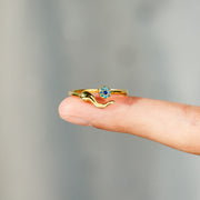 Italian Horn Evil Eye Ring