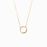 pave circle necklace