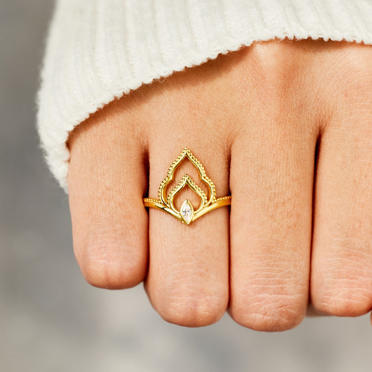 Golden Flame Ring