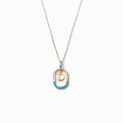 Personalized Birthstone Initial Necklace