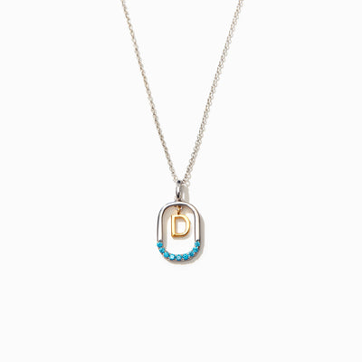 Personalized Birthstone Initial Necklace