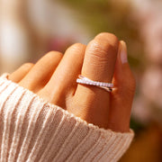 So Glad Our Paths Crossed Criss Cross Pavé Ring