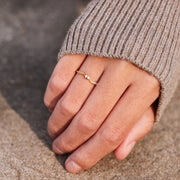 Double Stone Wavy Ring