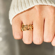 Wire Love Letter Ring