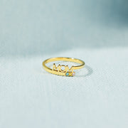 A Mother's Embrace Personalized Birthstone Ring