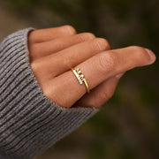 A Mother's Embrace Personalized Birthstone Ring