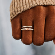 Double Layered Pavé Infinity Ring