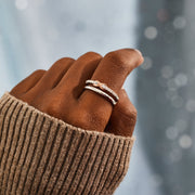 Double Layered Pavé Infinity Ring