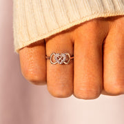 I Love You To Infinity&Beyond Infinity Heart Ring