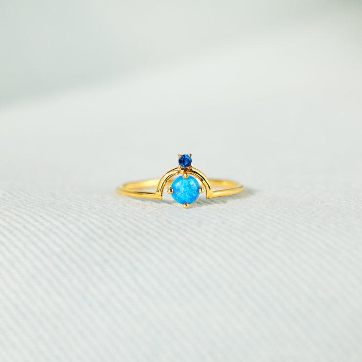 Blue Opal Arch Ring