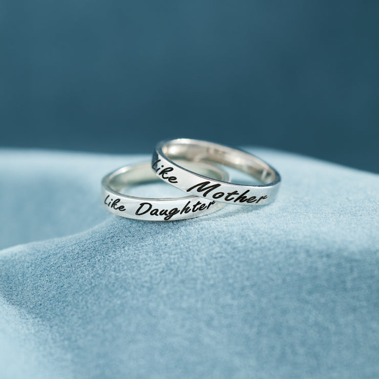 Custom Engraved Sterling Silver Ring Band