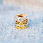 Custom Engraved Sterling Silver Ring Band