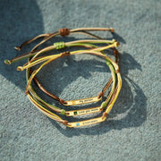Engraved Bar Handmade Bracelet