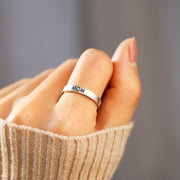 Custom Engraved Sterling Silver Ring Band