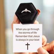 Silver Faith Cross Ring