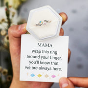 1-6 Birthstones Swirl Ring