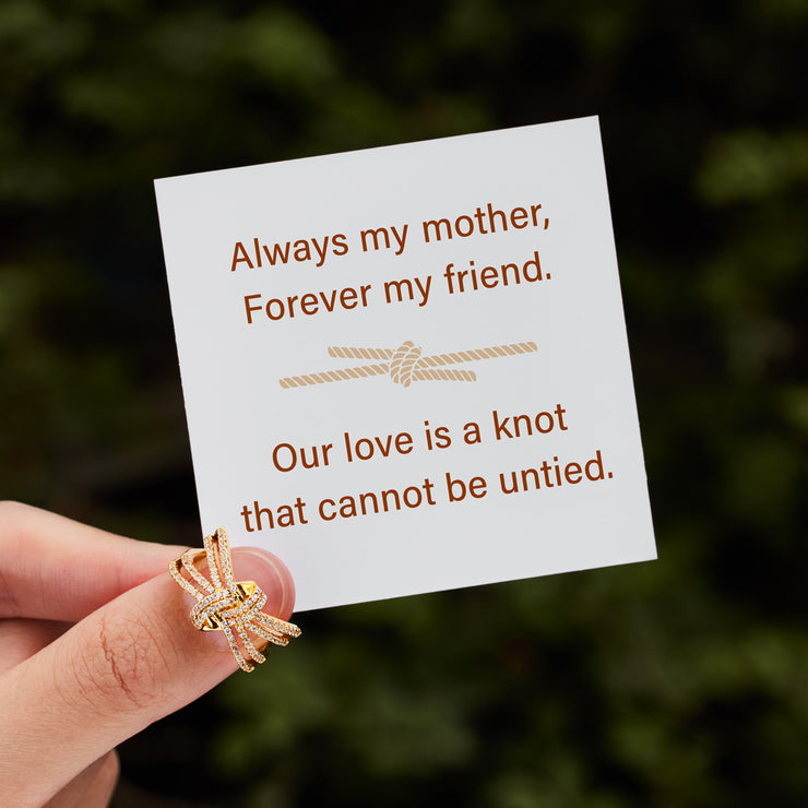 Always My Mother Pavé Knot Ring