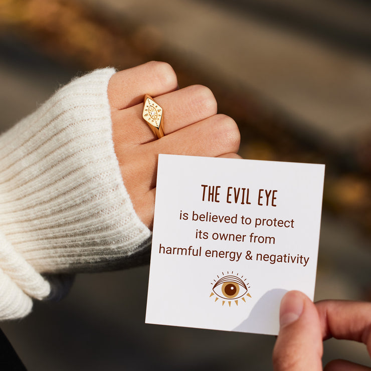 Golden Evil Eye Ring
