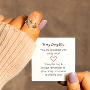 Badass With A Big Heart Wire Ring