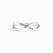Custom Birthstones Infinity Promise Ring